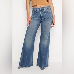 Never Worn, Good American GOOD WAIST PALAZZO JEANS